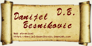 Danijel Besniković vizit kartica